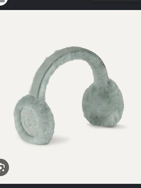UGG Plush Shearling Over-Ear Headphones -  Gray Mist